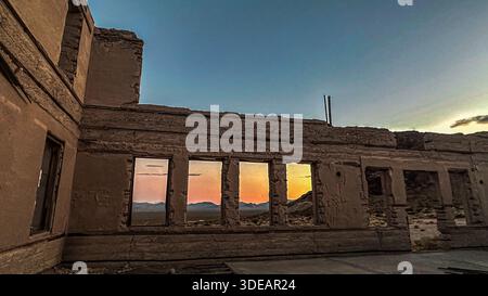 Rhyolit-Geisterstadt. Stockfoto