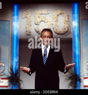 Dalli Dalli, Ratesendung mit Moderator Hans Rosenthal, hier in seiner 150. Sendung vom 15. Mai 1986. Stockfoto