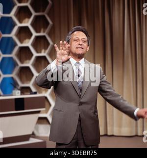 Dalli Dalli, Ratesendung mit Moderator Hans Rosenthal, Deutschland, Sendung vom 1. August 1985. Stockfoto