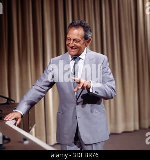 Dalli Dalli, Ratesendung mit Moderator Hans Rosenthal, hier in der Sendung vom 28. Februar 1985. Stockfoto