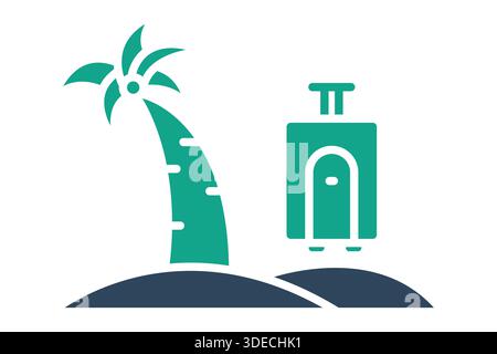 Urlaubssymbol. Symbolstil durchgehend. Symbol für Tour. Vektorillustration der Nutzenelemente Stock Vektor