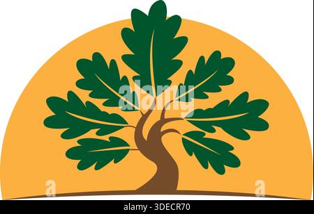 Baum Landschaft Natur Grün Umwelt Logo Vorlage Vektor Stock Vektor