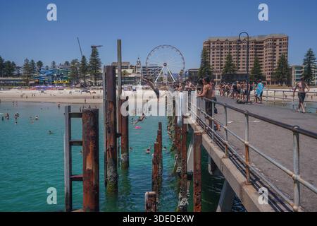 Glenelg Jetty Pier und Ferris Wheel, Adelaide Stockfoto
