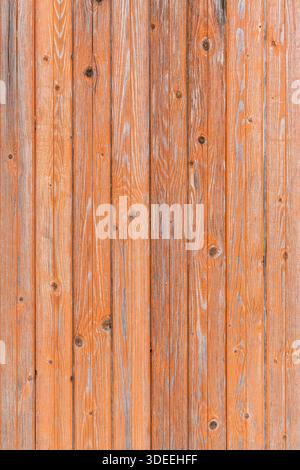 Vintage Zaun aus alten Holzbrettern. Textur einer alternden Holzoberfläche. Schöner Holzhintergrund. Stockfoto