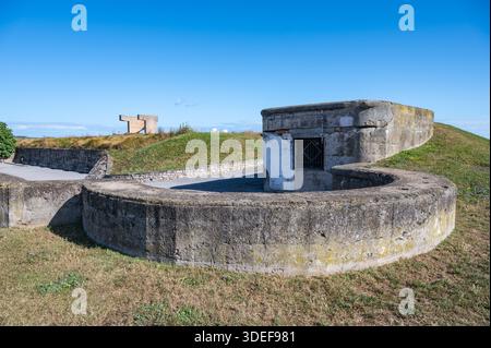 Historische Architektur auf dem Hügel Santa Catalina in Gijon, Asturien, Spanien Stockfoto