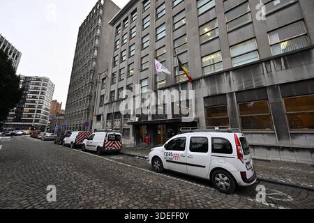 Lüttich, Belgien. Januar 2026. Das lokale CPAS Public Centre for Social Welfare (Centre Public d'action sociale) in Lüttich, Bild am Mittwoch, den 7. Januar 2026. BELGA PHOTO ERIC LALMAND Credit: Belga News Agency/Alamy Live News Stockfoto