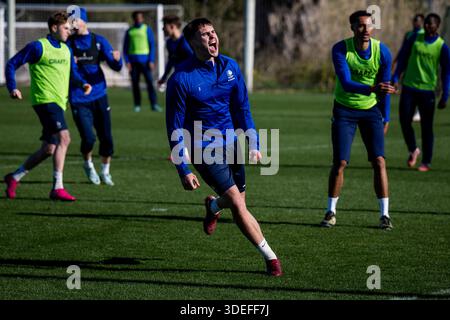 Oliva, Spanien. Januar 2026. Gent's Maksim Paskotsi, fotografiert während des Wintertrainings der belgischen Fußballmannschaft KAA Gent, in Oliva, Spanien, Mittwoch, den 7. Januar 2026. BELGA FOTO JASPER JACOBS Credit: Belga News Agency/Alamy Live News Stockfoto