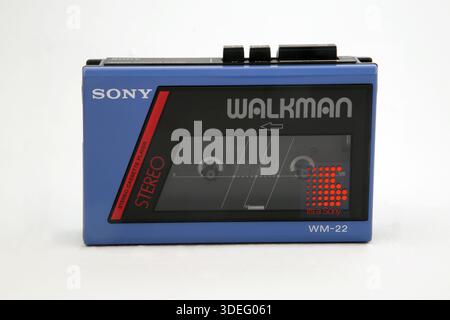 Sony WALKMAN ® WM-22 im Vintage 1984 Stockfoto