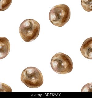 Mit Schokolade überzogene Himbeeren nahtloses Muster. Ganze Süßigkeiten. Handgezeichnete Aquarellillustration eines süßen Desserts, isoliert. Geeignet für Süßigkeiten Stockfoto