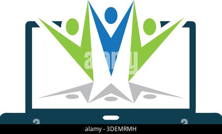 Open Book Growth Logo-Vorlage Knowledge Education Vector Design Stock Vektor