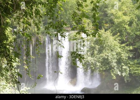 Blick auf die obere Duden Wasserfälle in Antalya Stockfoto