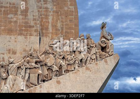 Denkmal der Entdeckungen / Padrão dos Descobrimentos in der Pfarrei Santa Maria de Belém, Lissabon / Lisboa, Portugal Stockfoto