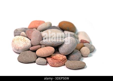Bunte Kieselsteine in Nahaufnahme Stockfoto