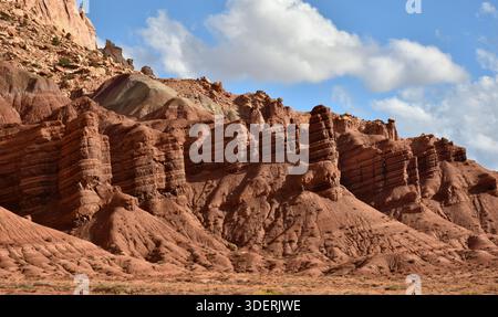 Orange Rock Formation im Capitol Reef National Park in Utah. Stockfoto