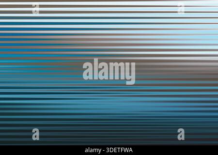 Abstrakte blaue und graue horizontale Linienstruktur. Digital-Bildschirm-Fehler oder Scanline-Hintergrund passend für Cool Blue. Stockfoto