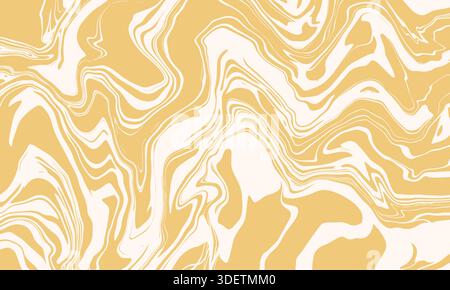 Abstrakter horizontaler Hintergrund mit bunten Wellen. Flüssige, wellige Marmorstruktur Stock Vektor