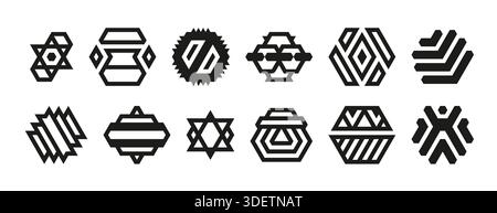 Minimaler geometrischer Formsatz. Stock Vektor