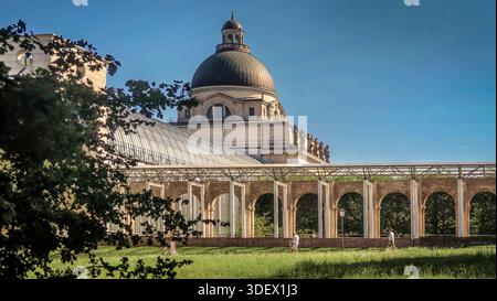 Bayerisches Staatskanzleramt in der Münchner Altstadt. Bereit für die Belegung im Jahr 1993. Stockfoto