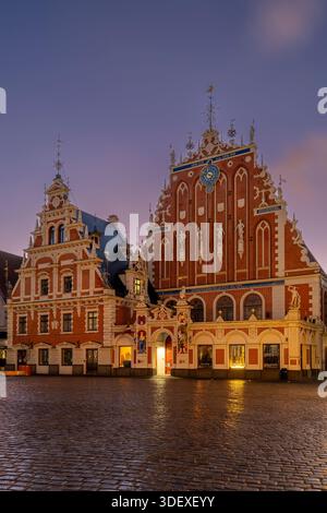 House of the Blackheads (Melngalvju nams), Riga, Lettland Stockfoto