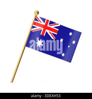 Australische Flagge am Goldenen Pole Stockfoto