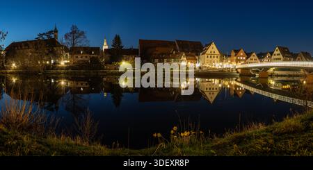 Abendstimmung am Neckar in f Rottenburg am Neckar, Deutschland Stockfoto