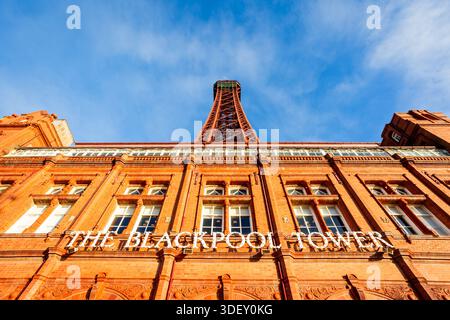 Blackpool Tower Ballsaal Gebäude von außen, Blackpool, UK 2025 Stockfoto