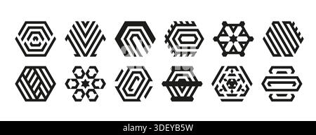 Minimaler geometrischer Formsatz. Stock Vektor