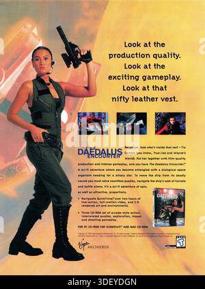 1995 The Daedalus Encounter, ein Video-Puzzle- und Adventure-Spiel-Werbespot in voller Bewegung (FMV) Stockfoto