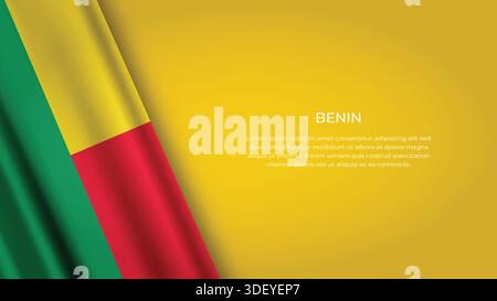 BENIN Flagge mit Originalfarbe Stock Vektor