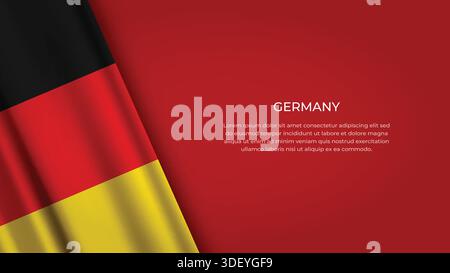 DEUTSCHLAND Flagge mit Originalfarbe Stock Vektor