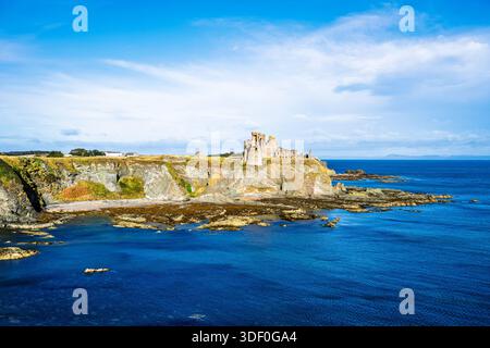 Ruinen von Tantallon Castle, North Berwick, East Lothian, Schottland, Großbritannien Stockfoto