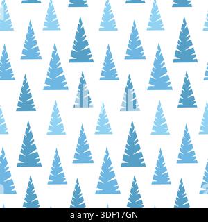 Blaues Tannenmuster, abstrakte, endlose Textur Stock Vektor