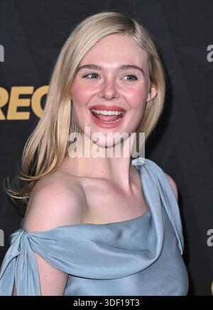 Los Angeles, USA. Januar 2026. Elle Fanning kam am 9. Januar 2026 zu den Astra Film Awards 2026 im Sofitel Los Angeles at Beverly Hills in Los Angeles, Kalifornien © Starbuck/ Credit: AFF/Alamy Live News Stockfoto