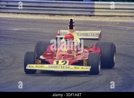 1975 Niki Lauda - Scuderia Ferrari 312T - F1 Grand Prix von Belgien - Zolder - Hasselblad Original Negativscan 2 Stockfoto