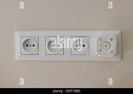 Steckdosen für Elektriker Stockfoto