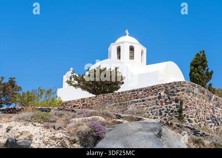 Markuskirche, Imerovigli, Santorin, Griechenland, Europa Stockfoto