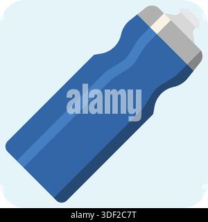 Symbol für flache Wasserflasche. Vektorabbildung. Sport Wasserflasche Illustration Vektor. Stock Vektor