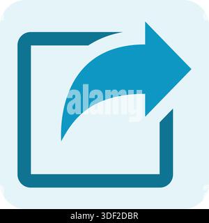 Flaches Symbol freigeben. Vektorabbildung. Pfeil-Illustration-Vektor teilen. Stock Vektor