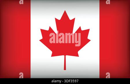 KANADA-Flagge mit Originalfarbe Stock Vektor