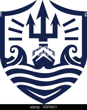 Trident Logo Template Vektor Symbol Pro Vektor Stock Vektor