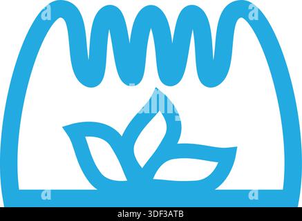 Modern Business Company – Blumenblatt-Logo Stock Vektor