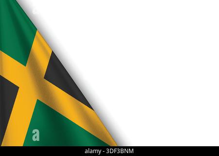 JAMAIKA Flagge mit Originalfarbe Stock Vektor