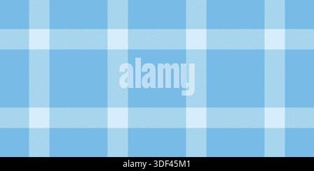 Teen Muster Stoff Vektor, Form Hintergrund Textur Plaid. Nahtloses Textil mit Indigo-Karomuster in Cyan- und hellen Farben. Stock Vektor