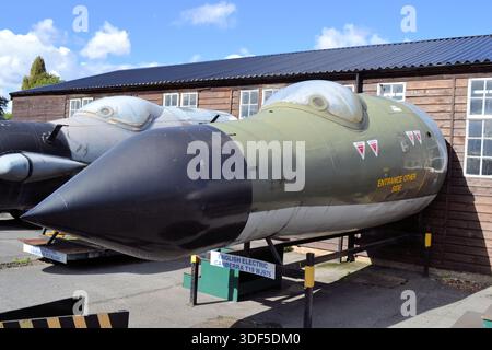 Canberra TT.19 Nose wurde stark umgebaut; Flugzeuge wurden verschrottet, aber der Nose-Abschnitt wird im South Yorkshire Air Museum in Doncaster, Großbritannien gezeigt Stockfoto