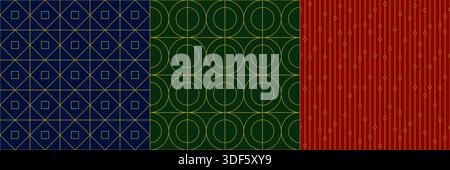 Geometrisches Gold Elegante Nahtlose Muster Stock Vektor