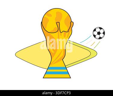 Modern Soccer Championship Logo Vektor-Illustration Stock Vektor