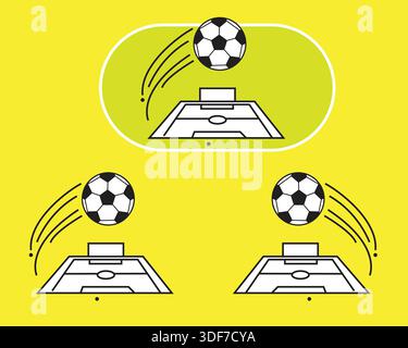 Universal Soccer Sports Logo Vorlage Vektor Stock Vektor