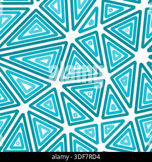 Dreieck formt den Hintergrund. Mehrere sich wiederholende innere Dreiecke. Große Dreiecke. Einfarbiger Stil. Nahtloses Muster. Künstlerische Vektorfliesen. Stock Vektor