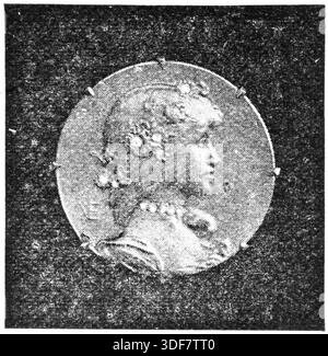 Brosche mit Diamanten eingelegt. Französisches Handelshaus Printemps. Illustration des 19. Jahrhunderts. Deutschland. Weißer Hintergrund Stockfoto