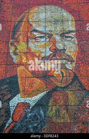 Mosaic Portrait von Wladimir Lenin Stockfoto